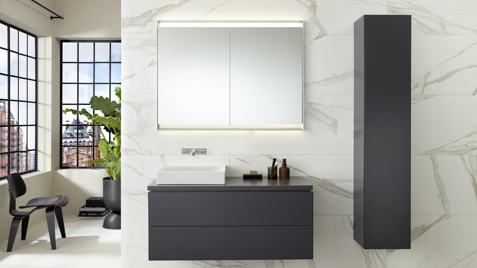 Geberit ONE black-and-white bathroom Geberit ONE black-and-white bathroom