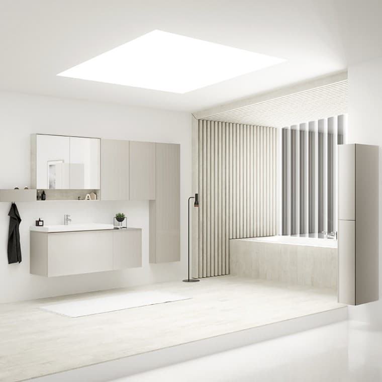 A very bright, well-lighted bathroom A very bright, well-lighted bathroom