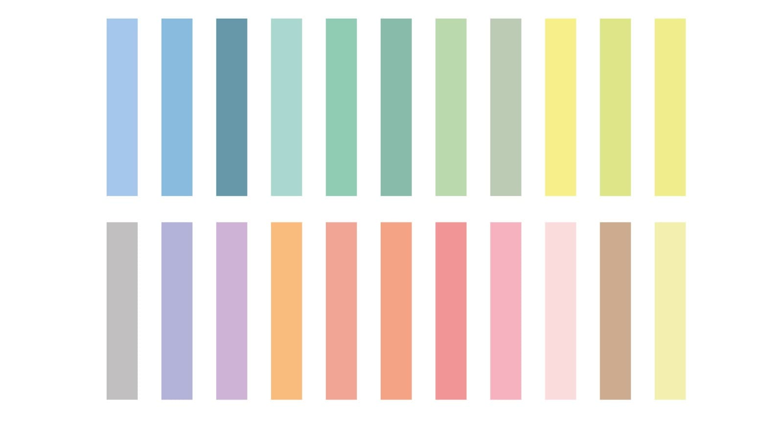 Pastel tones at a glance Pastel tones at a glance